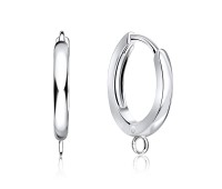 Silver Huggies Earring with Ring Hoop HO-1844